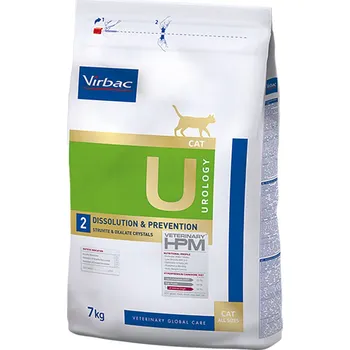 Krmivo pro kočku 2x7kg Virbac Veterinary HPM Cat Urology Dissolution & Prevention U2