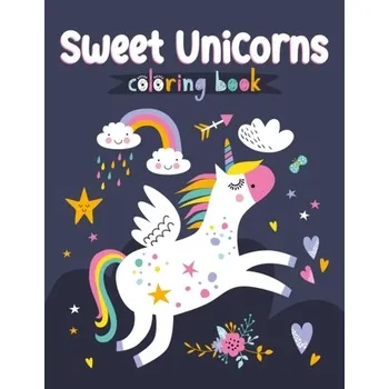 První čtění Sweet Unicorns Coloring Book - Clorophyl Editions