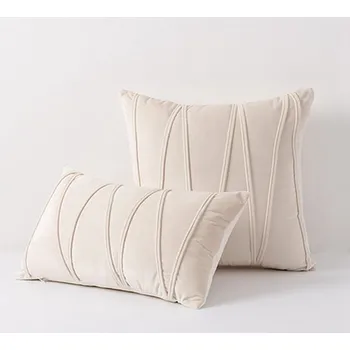 Povlak na polštářek Útulný sametový povlak na polštář 50 x 50 cm Barva: Béžová