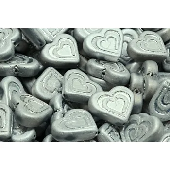 Korálek Korálky srdce v srdci č.2673 (14x16mm)