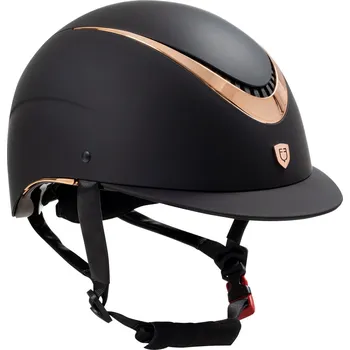 Jezdecká přilba EQUESTRO Helma jezdecká Galaxy Shiny Equestro, black/rose gold shiny Obvod hlavy: 55-57 cm