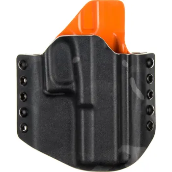 Příslušenství pro sportovní střelbu RH Holsters OWB - Glock 17/22/31 - vnější kydexové pouzdro - poloviční sweatguard - multicam black/oranžová Pouzdro je pro: Levák