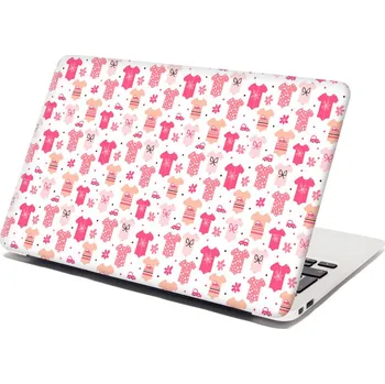 samolepka Sablio Samolepka na notebook Růžové oblečky - 29x20 cm