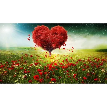 Diamantové malování Diamantové malování - Strom srdce v zahradě - č. 324 30x30 cm