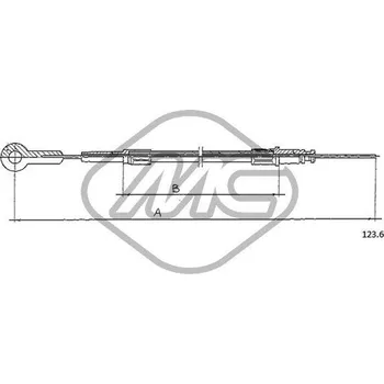 Lanko parkovací brzdy Lanko plynu, , 41279002, 4127902, 4130875, Metalcaucho, 81413