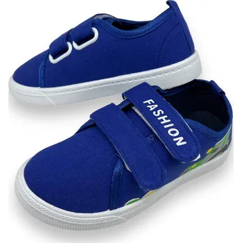 Chlapecké tenisky Fashion Chlapecké modré tenisky na suchý zip 08 Barva: Modrá, Velikost: 31