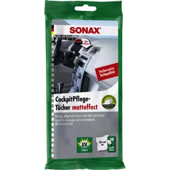 Autokosmetika Čistící ubrousky na palubní desku Sonax 10ks (Sonax Cockpit care wipes matt effect)