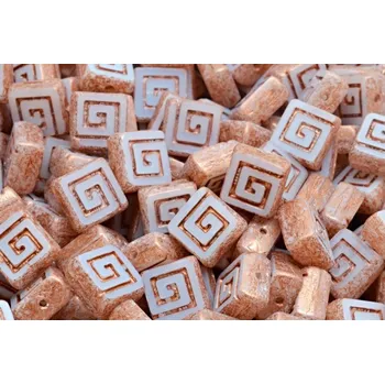 Korálek Ploškovaný keltský čtvereček 9x9 mm č. 9