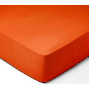 Prostěradlo DekorTextil Jersey napínací prostěradlo terracotta ROZMĚR: (š/d/v) 100 x 200 x 20 cm