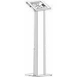 Neomounts FL15-750WH1 - Stojan - pro tablet - uzamykatelný - bílá - velikost obrazovky: 9.7", 10.1", 10.2", 10.4", 10.5", 10.9", 11" - montáž na podlahu - pro Apple 10.2-inch iPad; 10.5-inch iPad Air