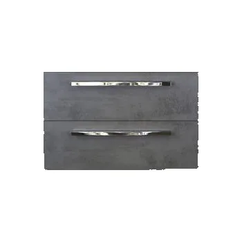 Koupelnový nábytek Koupelnový nábytkový set Seville 80 cm s keramickým umyvadlem Model 1 a zrcadlem s osvětlením beton antracitově šedá