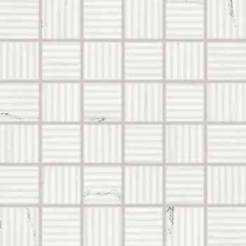 Obklad RAKO VEIN Mozaika 29,8x29,8 cm, bílá lesklá, rektifikovaná