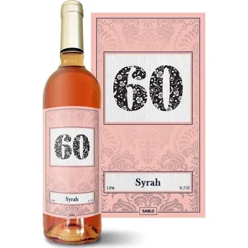 Víno Sablio Růžové víno k 60. narozeninám: 0,75 l