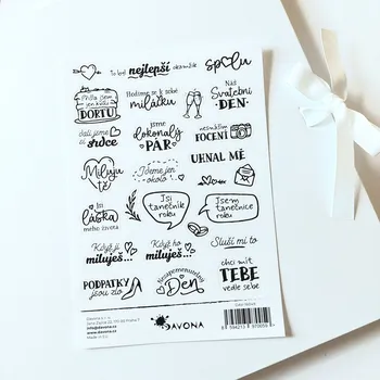 samolepka HuráPapír Samolepky A5 jednobarevné - Svatba 3