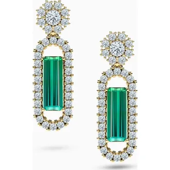 Náušnice Korbička Šperky Náušnice 039 - Turmalíny, diamanty&nbsp;SI1/E -bílé zlato/žluté zlato/červené zlato