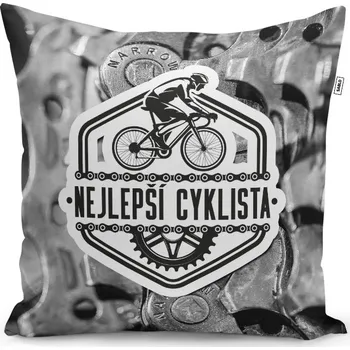 Polštář Sablio Polštář Nejlepší cyklista: 40x40 cm