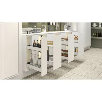 Nábytkové kování KES 002140 K-Line, boční koš, 150mm, 90° 3D, bílá (KES 002140 K-Line, boční koš, 150mm, 90° 3D, bílá)