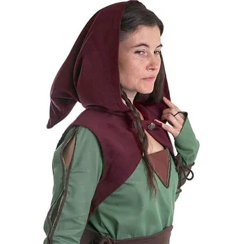 Karnevalový kostým imago Bolerko s kápí - vínové, velikost L/XL