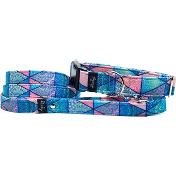 Obojek pro psa Obojek HAPPYZOO BY KIWLY softshell Trojúhelníky 1 2,5x27-40cm