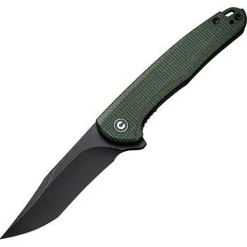 kapesní nůž Zavírací nůž Civivi Mini Sandbar Black Stonewash Green Micarta