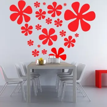 samolepka Sablio Samolepka na zeď: Květy set