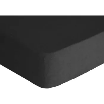 Prostěradlo DekorTextil Napínací prostěradlo FROTÉ Premium černé ROZMĚR: (š/d/v) 160 x 200 x 20 cm