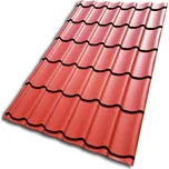 Blachotrapez Kingas Plus 350 Pladur Wrinkle MAT 1195 x 1900 x 0,5 mm RAL 3009 oxidovaná červená 1 m²