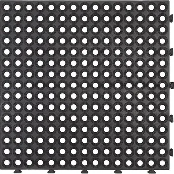 Grafitová gumová děrovaná dlažba Extreme - 45,6 x 45,6 x 2 cm