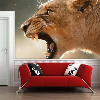 Tapeta Sablio Tapeta Rozzuřená lvice - 125x75 cm