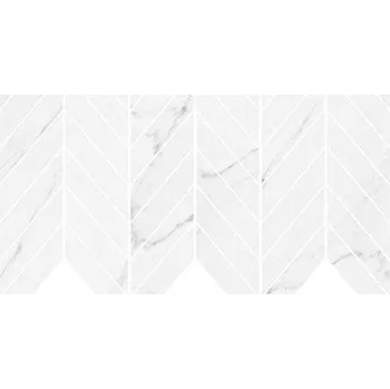 Stavebniny CERSANIT Marinel white chevron mosaic glossy 29,8x25,5 CER-WD937-014
