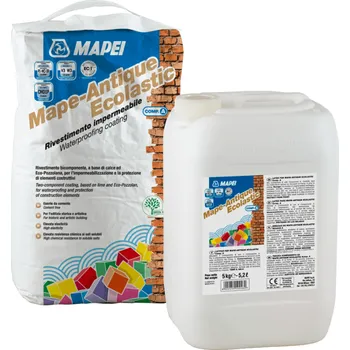 Průmyslové lepidlo MAPEI Dvousložková elastická solím odolná stěrka na bázi vápna a Eco pucolánu MAPE-ANTIQUE Ecolastic / složka A MAP-1899515