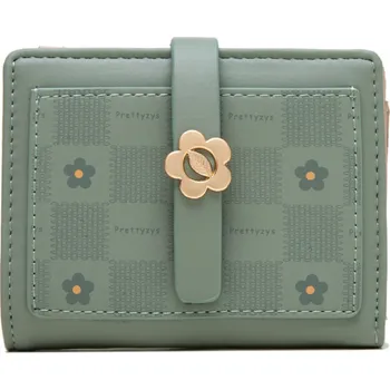 Dámská malá peněženka v módním květinovém designu Barva: zelená
