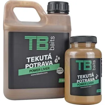 Návnadové aroma TB Baits tekutá potrava Power Liver 250ml