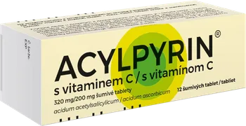 Lék na bolest, zánět a horečku Herbacos Recordati Acylpyrin s vitaminem C 320/200 mg 12 tbl.