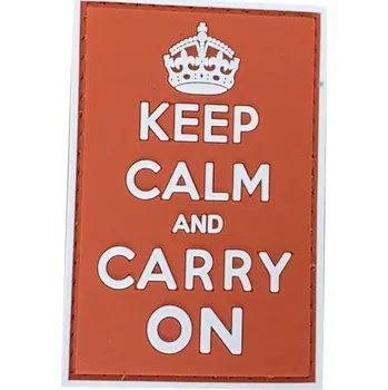 Nášivka PVC nášivka Keep Calm, červená