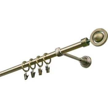 Garnýž kovová 360 cm jednořadá 19 Jupiter mosaz