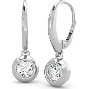 Náušnice Couple, Visací náušnice Courtney, bílé zlato se zirkony, 6680673-0-0-1