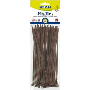 Příslušenství pro plot Stahovací pásky TENAX FIX-TIE 2,5 x 100 mm hnědé 50 ks