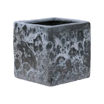 Květináč Moderní keramický květináč Baq Lava, Cube relic jade (glazed inside) 16x16x16cm