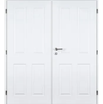 Interiérové dveře Vnitřní dveře bílé pórové DOORNITE 165 cm Odysseus dvoukřídlé