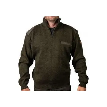 Pánský svetr HUNTERTEX Pánský myslivecký svetr se zipem zelená S-3XL