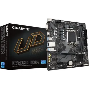 Základní deska GIGABYTE MB Sc LGA1700 B760M H DDR4, Intel B760, 2xDDR4, 1xHDMI, 1xVGA, mATX