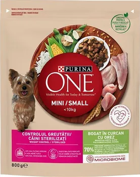 Krmivo pro psa Purina One Dog Adult Mini/Small Weight Control Turkey 800 g