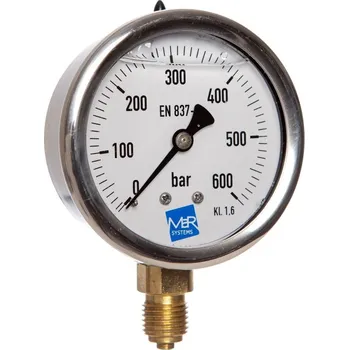 PREMATLAK, a.s. manometr P300 / 304 G 0/600bar, G1/4 spodní přip.+ glycerinové plnění