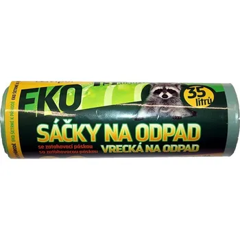 Pytle na odpadky VIPOR LDPE Eko s páskou 35 l, 15 ks, zelený