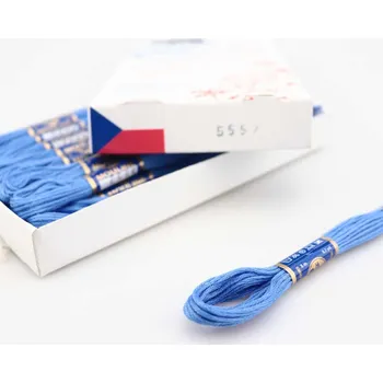 Příze Niťárna Vyšívací příze Mouline 5552 - modrý hořec