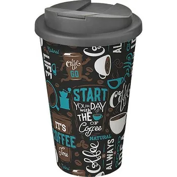 Termo hrnek Brite-Americano® 350 ml s uzávěrem odolným proti rozlití, šedá