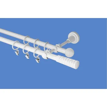 Garnýž kovová 460 cm dvouřadá - dvojitá 16 torino bílá