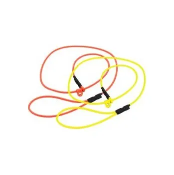 Obojek pro psa Zubíček - výroba loveckých potřeb Kulaté vodítko se stahovačkou - BIOTHANE - Barva Reflexní žlutá