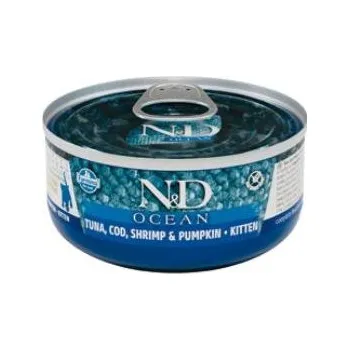 Krmivo pro kočku N&D CAT OCEAN Kitten Tuna & Cod & Shrimp & Pumpkin 70g (ex.sklad expedujeme do 48 hodin)